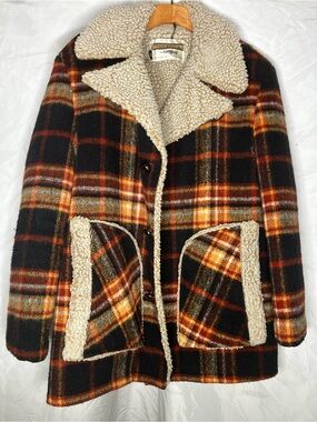 Campus VTG 1970s plaid chore coat 42